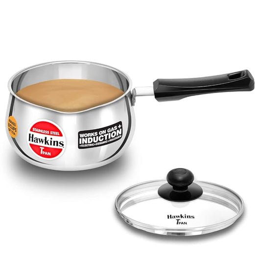 Hawkins Tpan, Stainless Steel Tea Pan, Induction Sauce Pan, Chai Pan