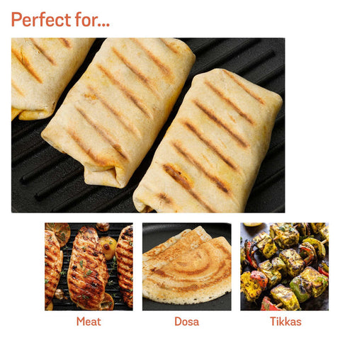 Meyer Pre-Seasoned 30cm Cast Iron 2-in-1 Grill & Griddle