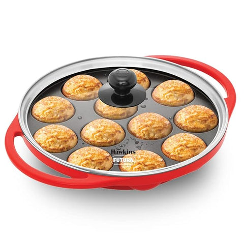 Hawkins Appe Pan Non Stick Paniyaram Pan with Glass Lid