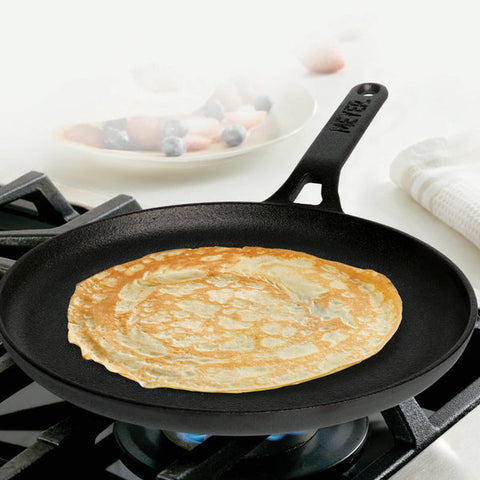 Meyer Pre-Seasoned Cast Iron Flat Dosa Tawa, 24 cm