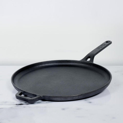 Meyer Pre-Seasoned Cast Iron Flat Dosa Tawa, 28 cm