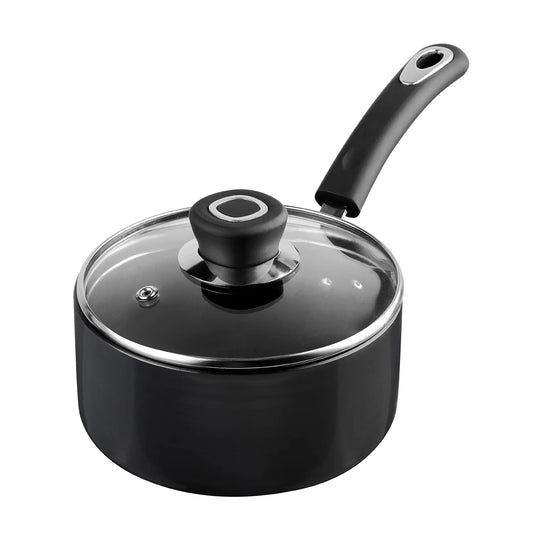 Vinod Hanos Non-stick Saucepan [with Glass Lid]